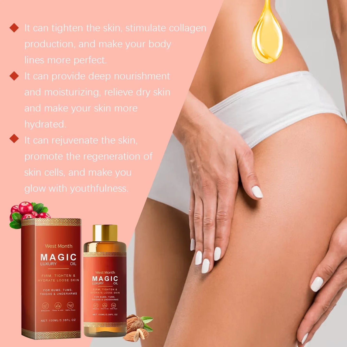 West Month Firming Body Oil Deep Hydration And Skin Repair