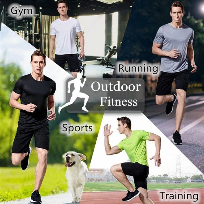 Men's Quick Dry Short Sleeve Gym T Shirt Moisture Wicking