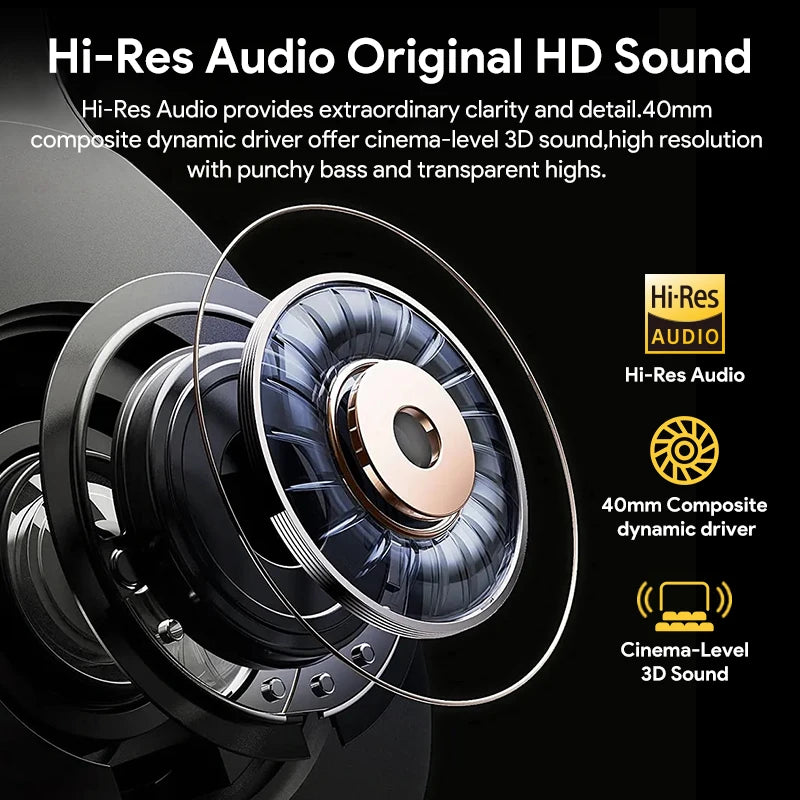 QCY H3 Wireless Headphones With Active Noise Cancellation Bluetooth 5.4