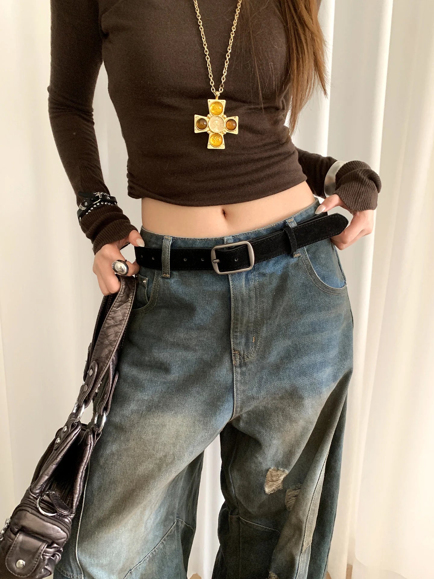 Retro Velvet Belt For Women With Elegant High End Feel
