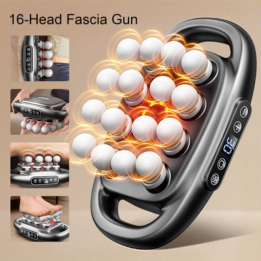 Foreverlily 16-Head Fascia Gun High Frequency Massage Device