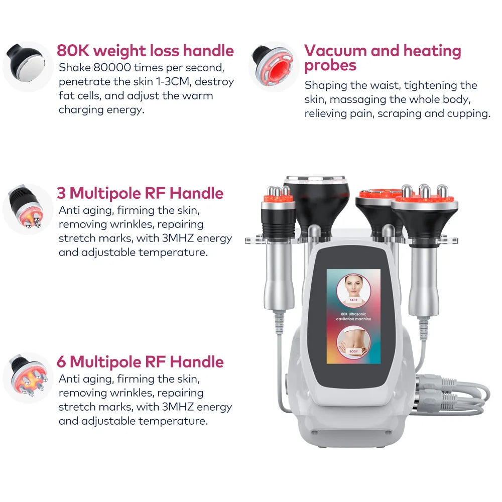 Ultrasonic Cavitation Body Slimming Machine Facial Massager