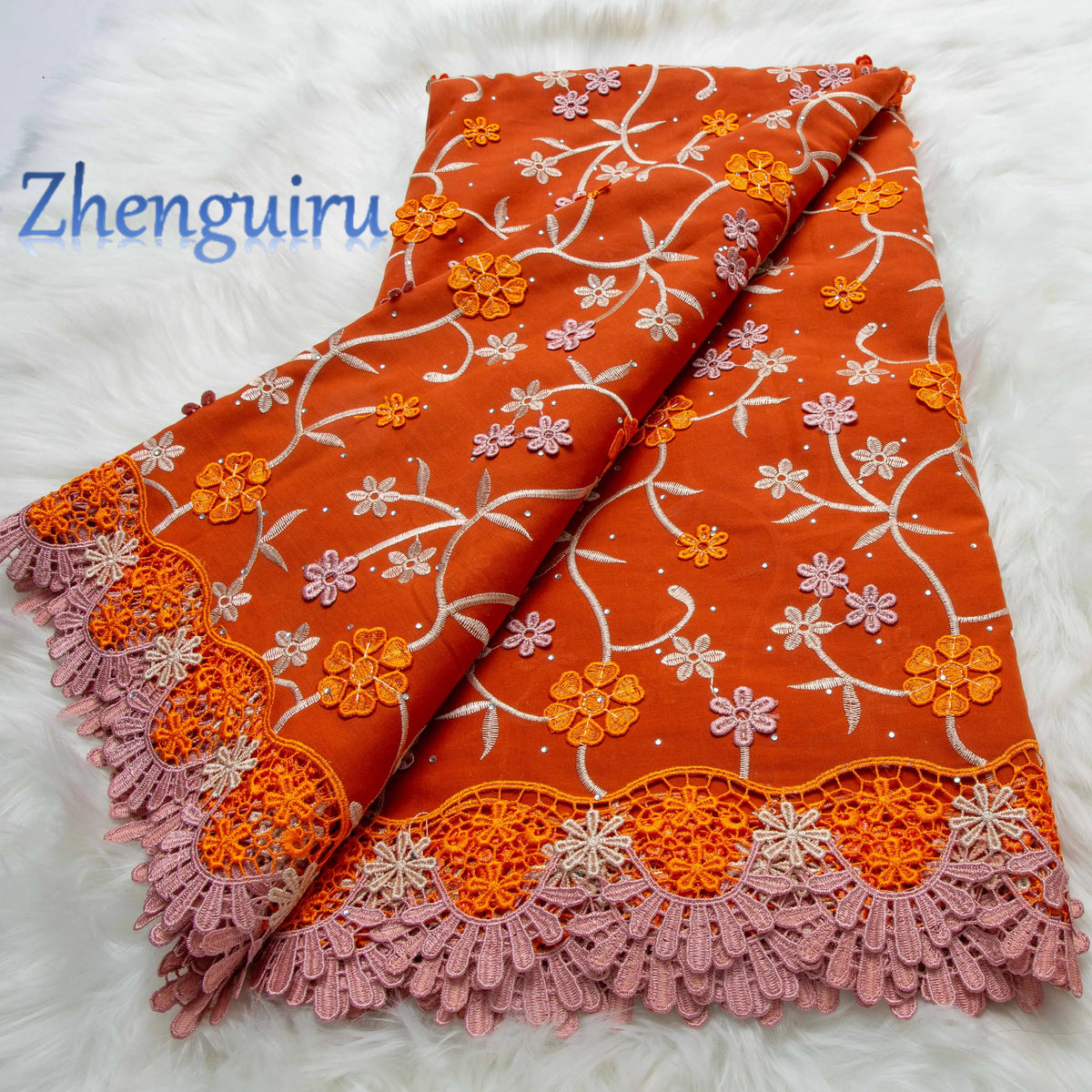 Premium African Swiss Voile Embroidery Lace Fabric For Wedding Dresses