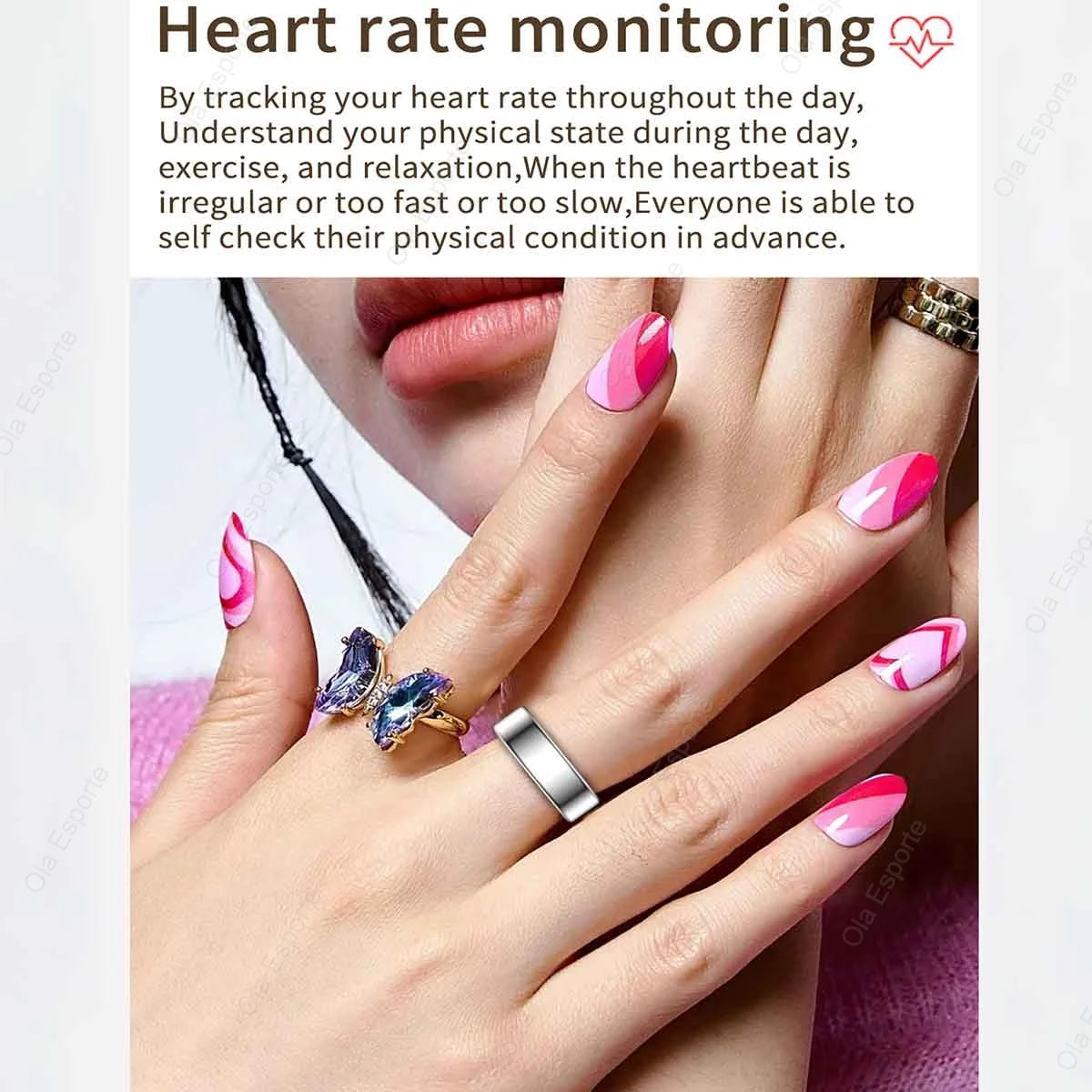 Ola Esporte Smart Ring Heart Rate Blood Oxygen Sleep Monitor