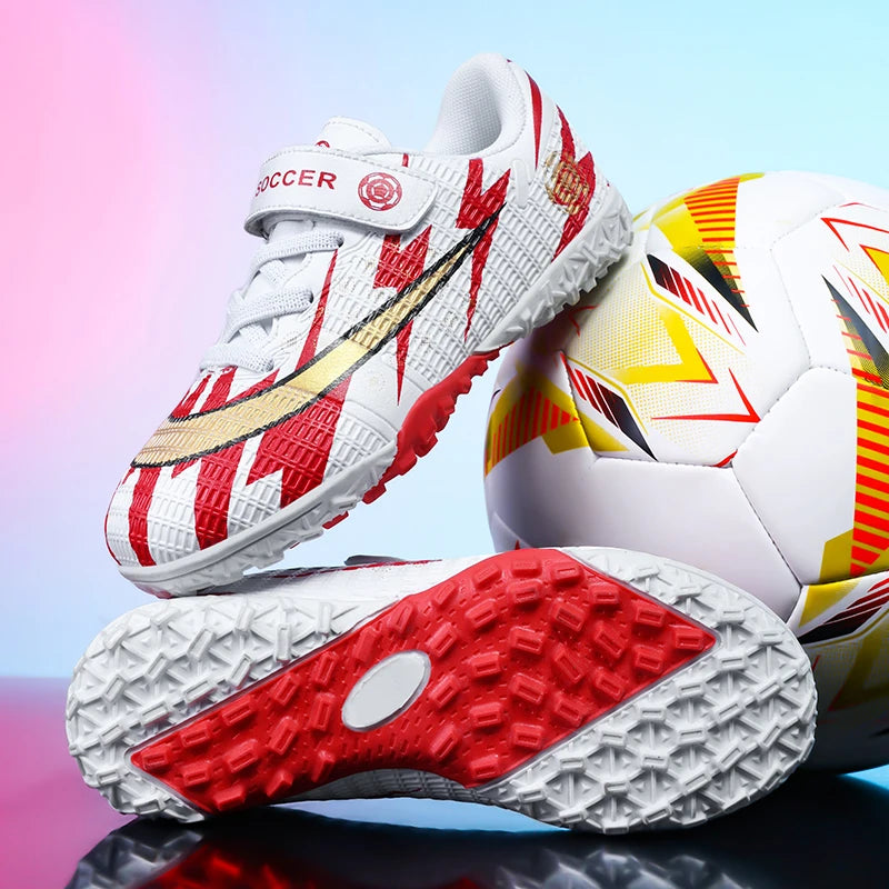 Sxfdneay Youth Soccer Shoes TF Athletic Football Boots