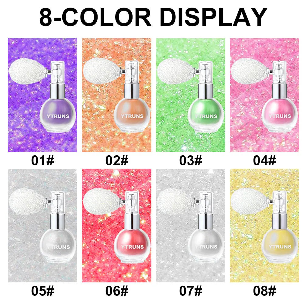 Star Glitter Spray Body Makeup Highlighter 3D Laser Glitter Powder