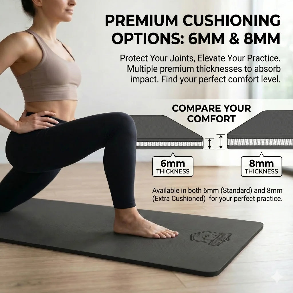 HAPBEAR TPE Yoga Mat Non Slip For Home Gym Workout
