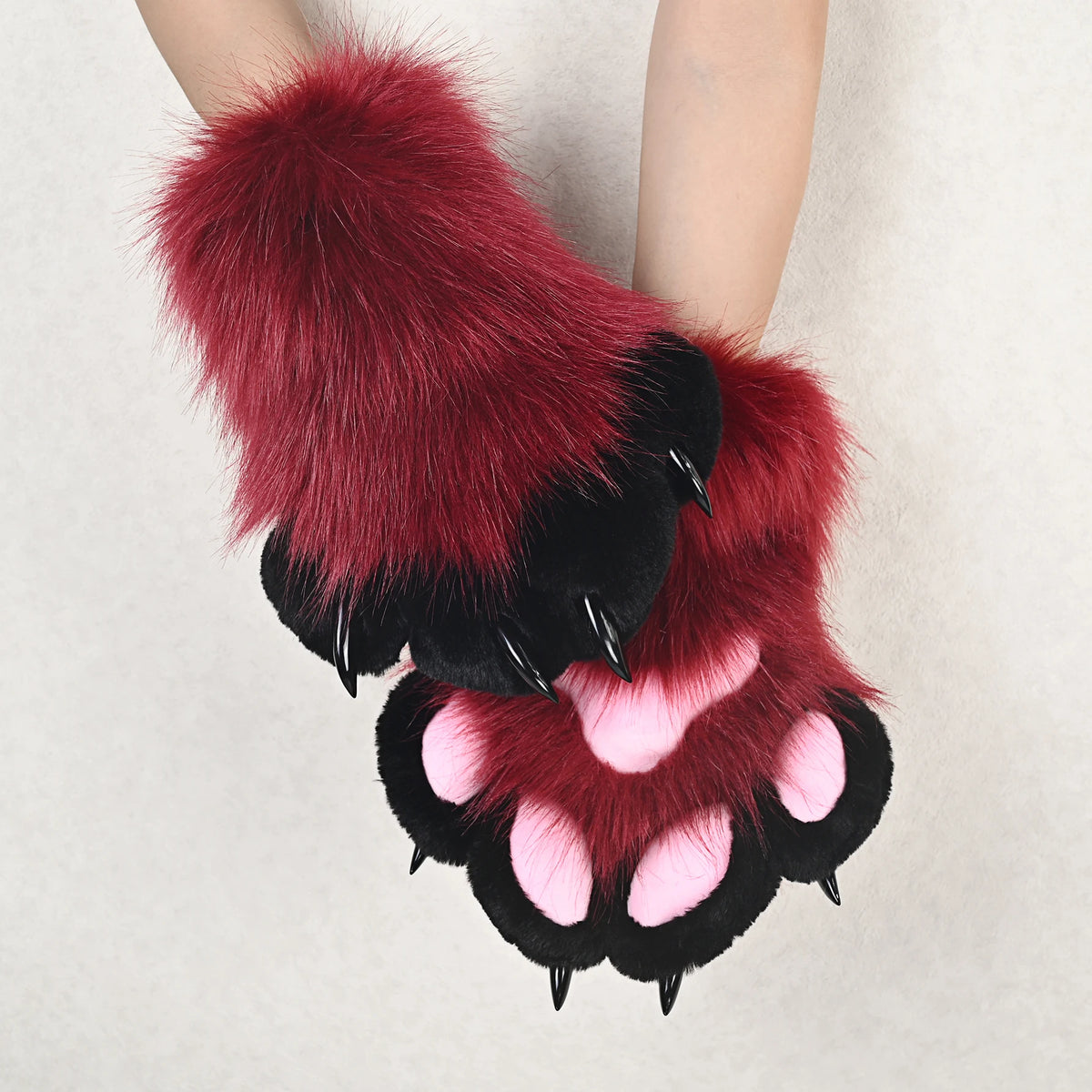 Faux Fur Animal Claw Gloves For Cosplay Costume Party