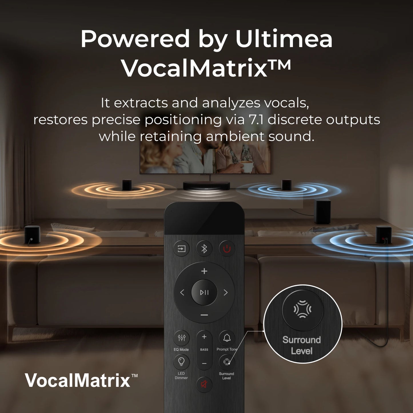 ULTIMEA 350W 7.1 Channel Surround Soundbar with Subwoofer and Speakers