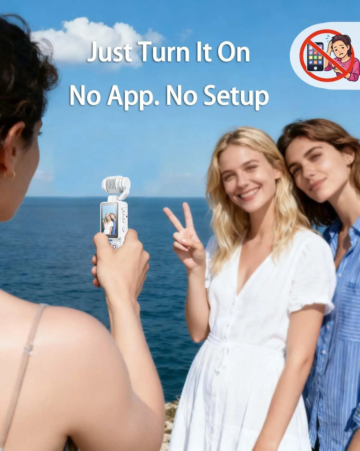 WO Portable 1MP Digital Camera 4K Video And 16X Zoom