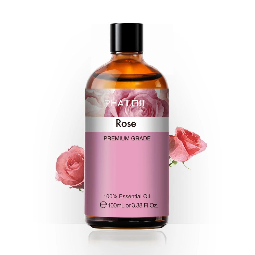 PHATOIL Pure Natural Essential Oils Set Rose Orange Lemon Lavender