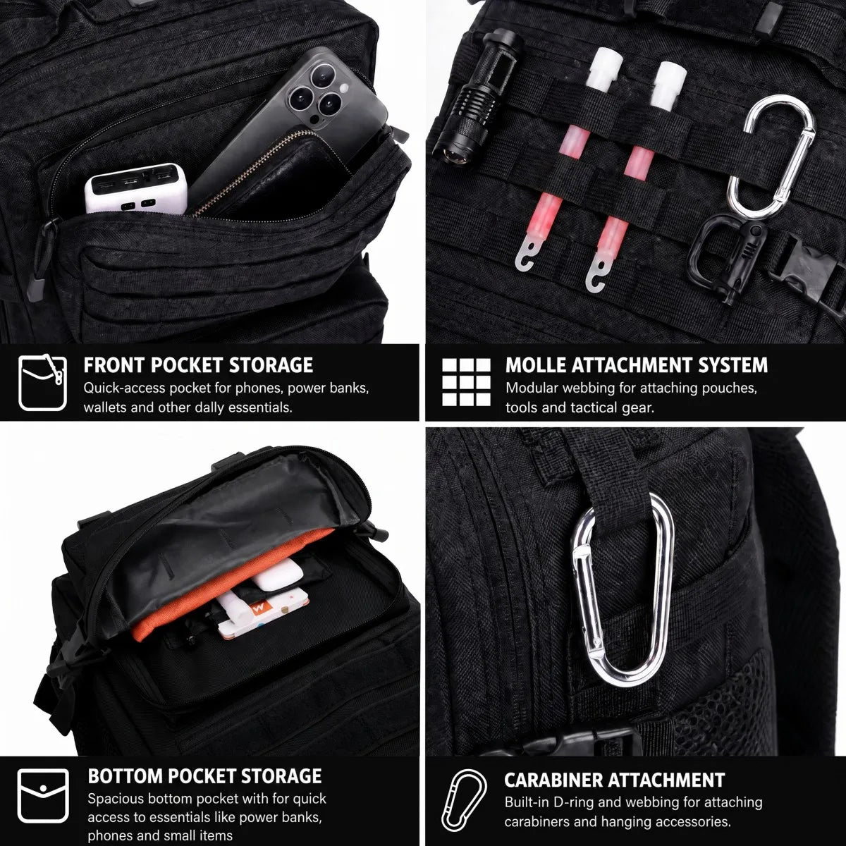 ReFire Gear Waterproof Tactical Backpack Molle Military Daypack