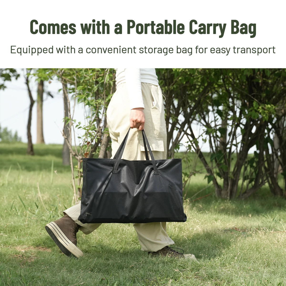 Pakicetus Portable Foldable Iron Camping Table Adjustable Height