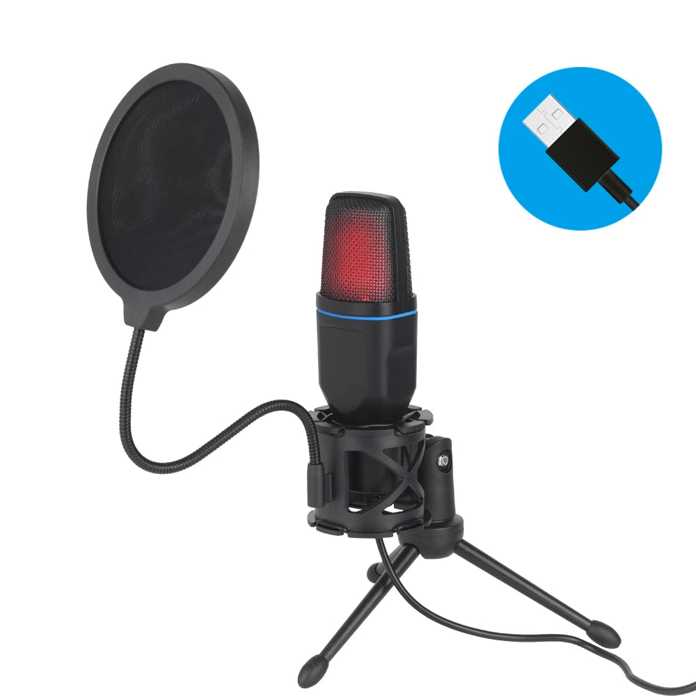 USB Condenser Microphone For Podcasting And Live Streaming