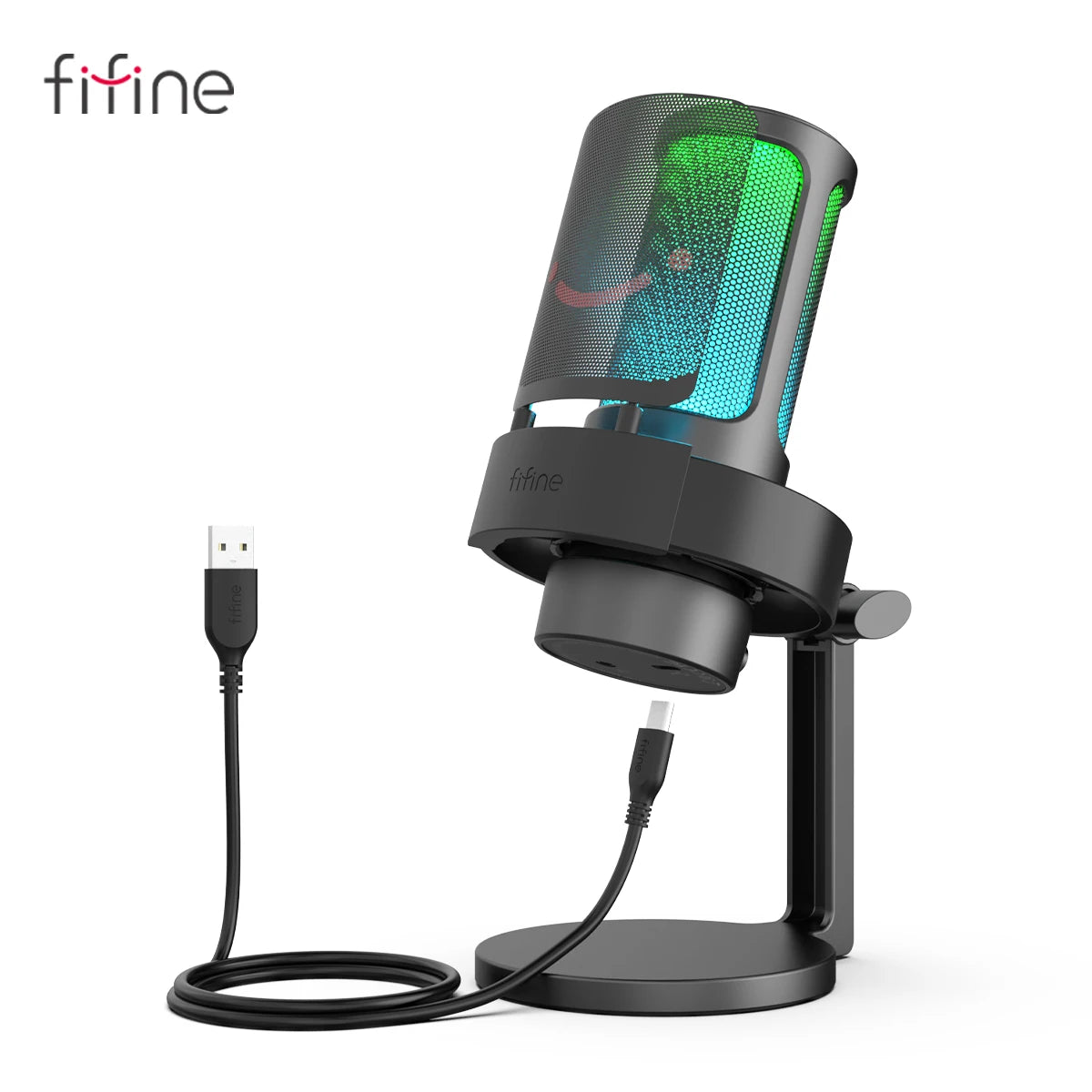 FIFINE USB Microphone A8 With Headphone Output And Touch Mute