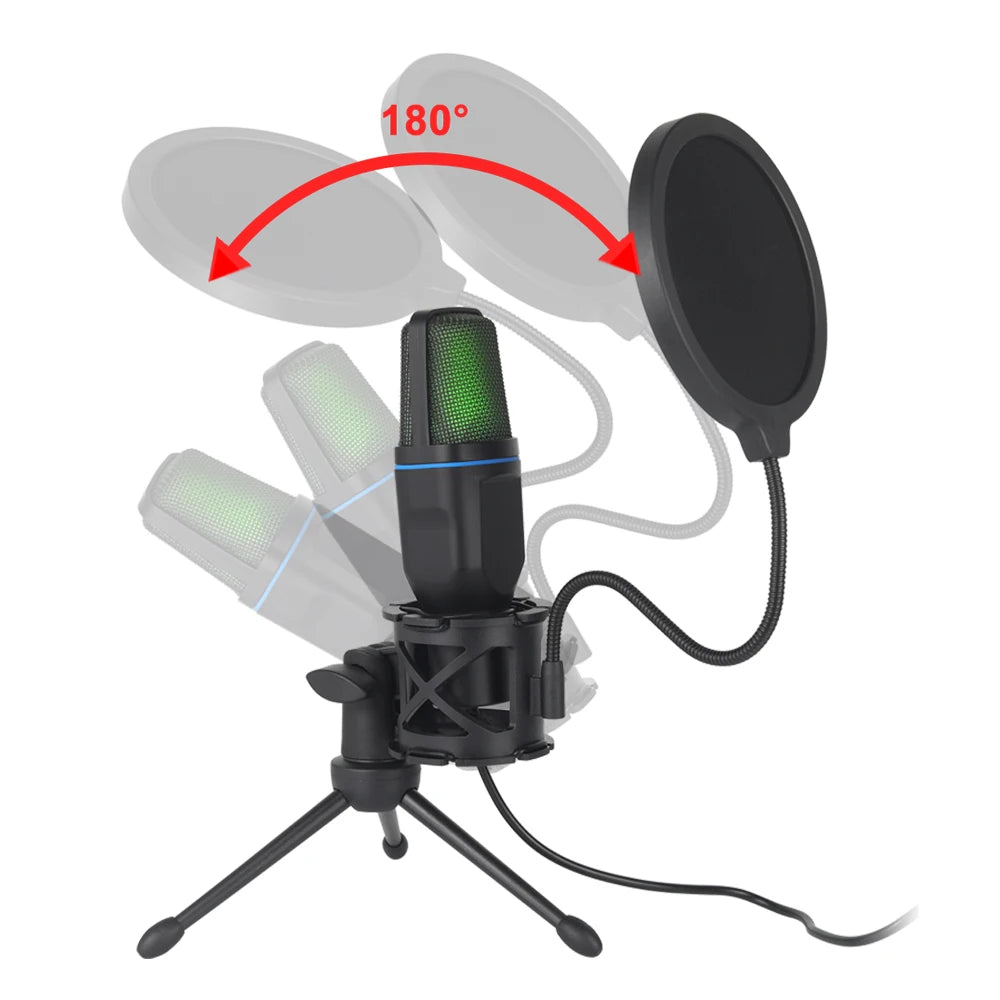 USB Condenser Microphone For Podcasting And Live Streaming