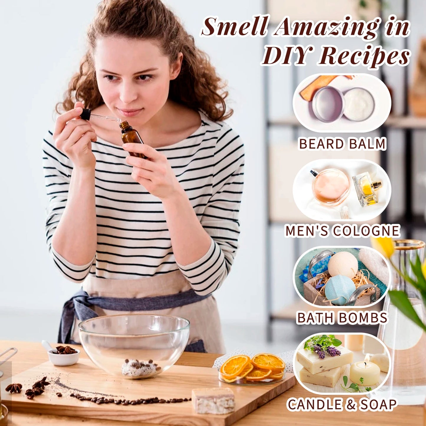 HIQILI Woody Fragrance Oils Set For Diffusers Humidifiers Candles