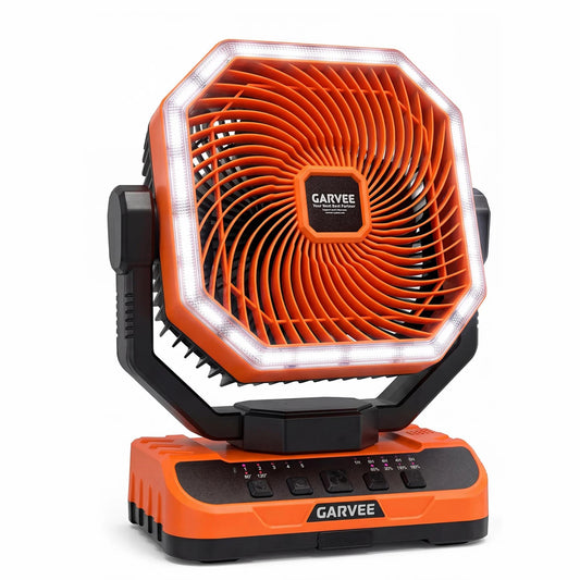Himiss Portable Camping Fan 40000mAh LED Light Remote Timer