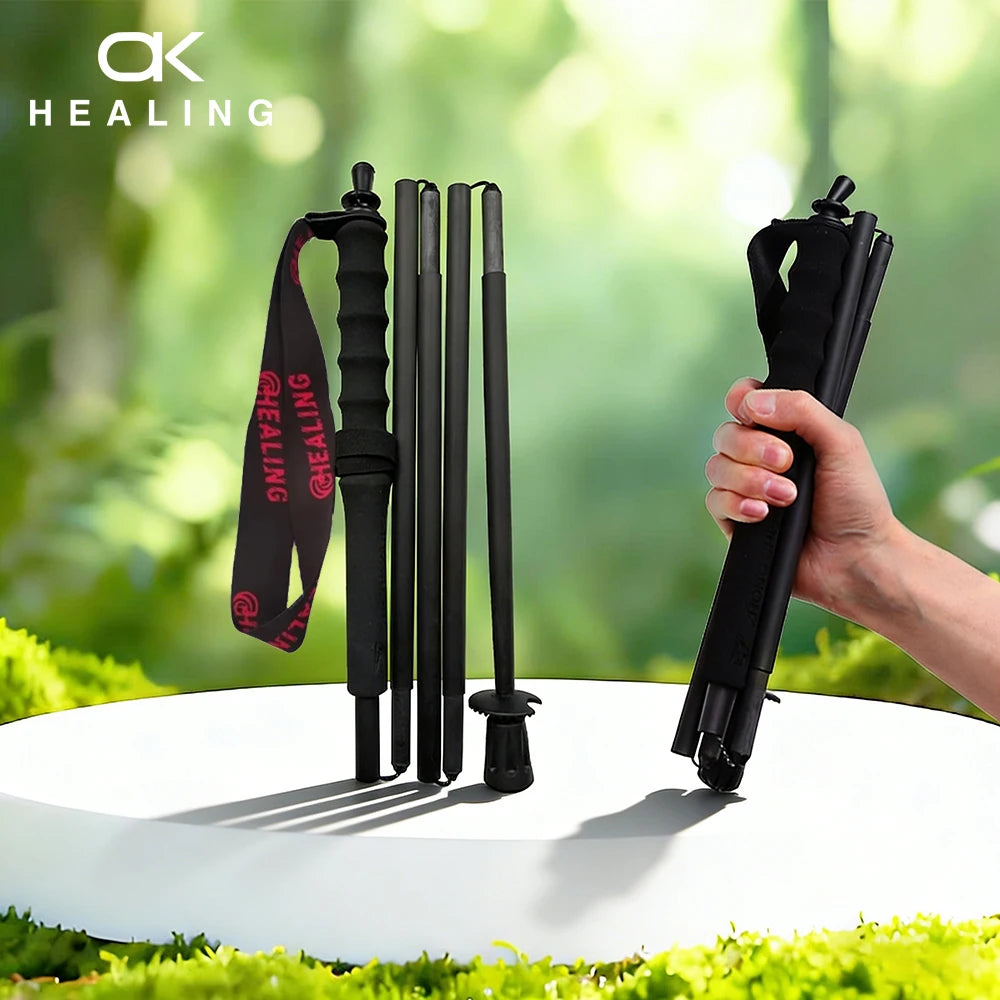 Okhealing Carbon Fiber Antishock Trekking Poles For Outdoor Hiking
