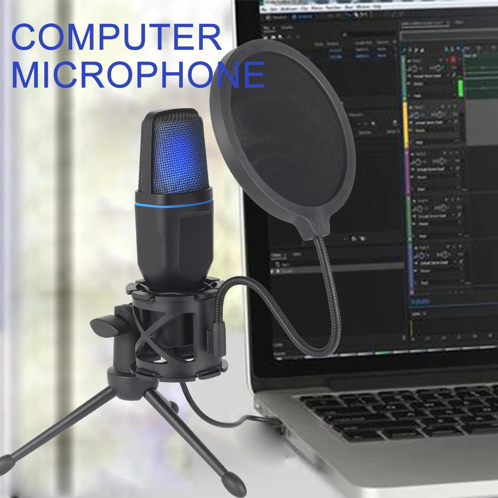 USB Condenser Microphone For Podcasting And Live Streaming