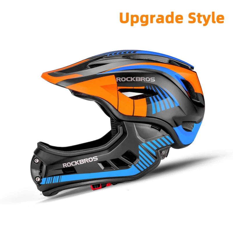 ROCKBROS Kids Detachable Full Face Cycling Helmet Safety Protection