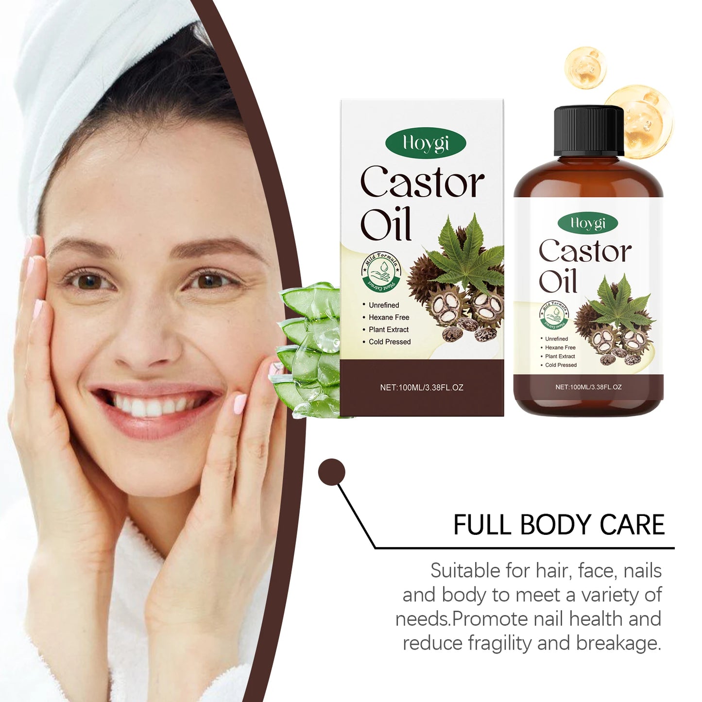 Castor Oil Body Care Oil Nourishing Skin And Scalp