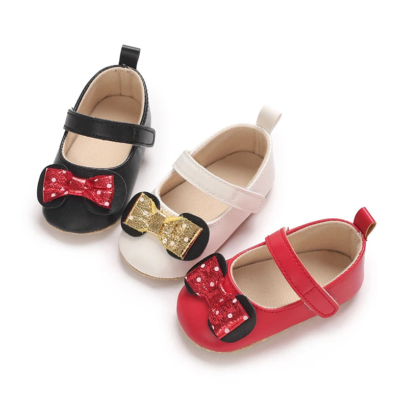 Samita Baby Shoes Soft Sole Anti Slip Bowknot First Walker