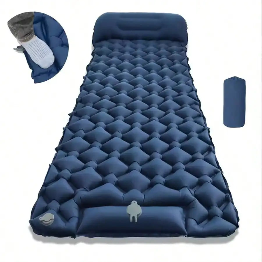 Lightweight Inflatable Camping Mattress With Integrated Pump