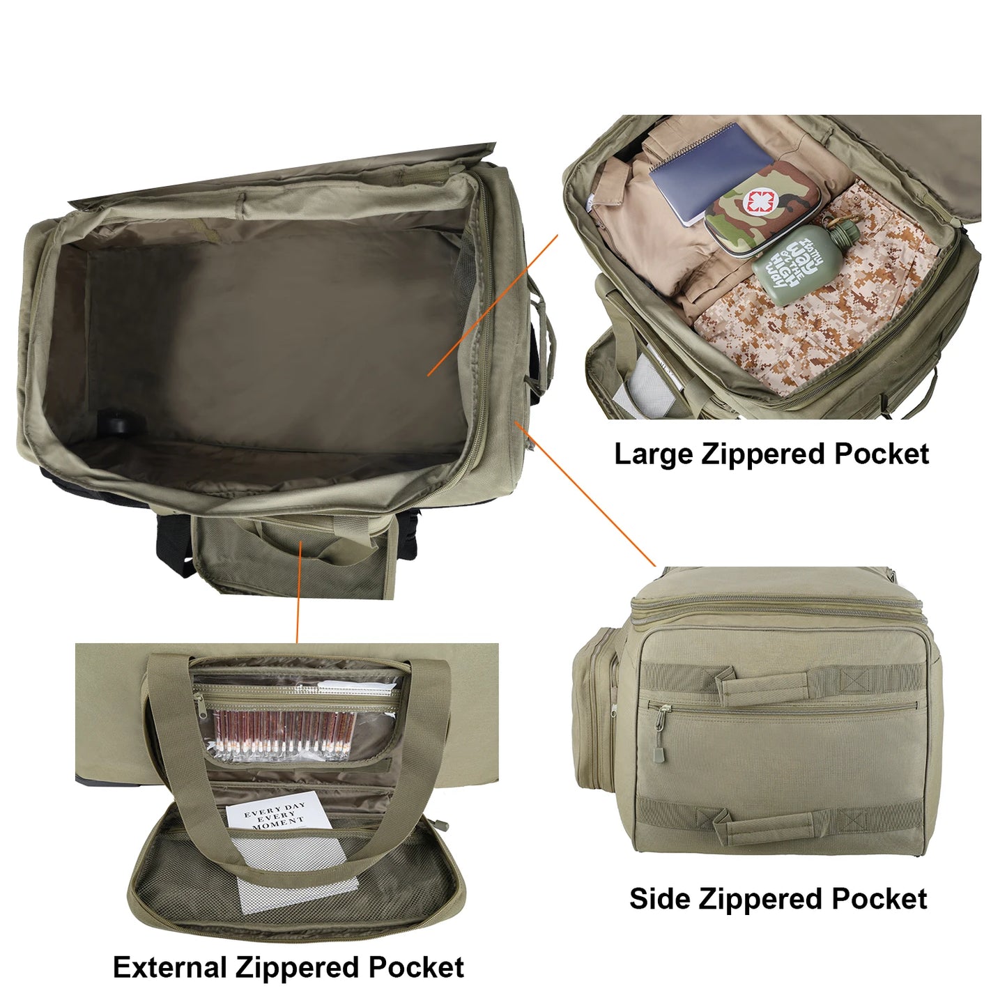 LQARMY 124L Outdoor Travel Bag Waterproof Nylon Trolley Case