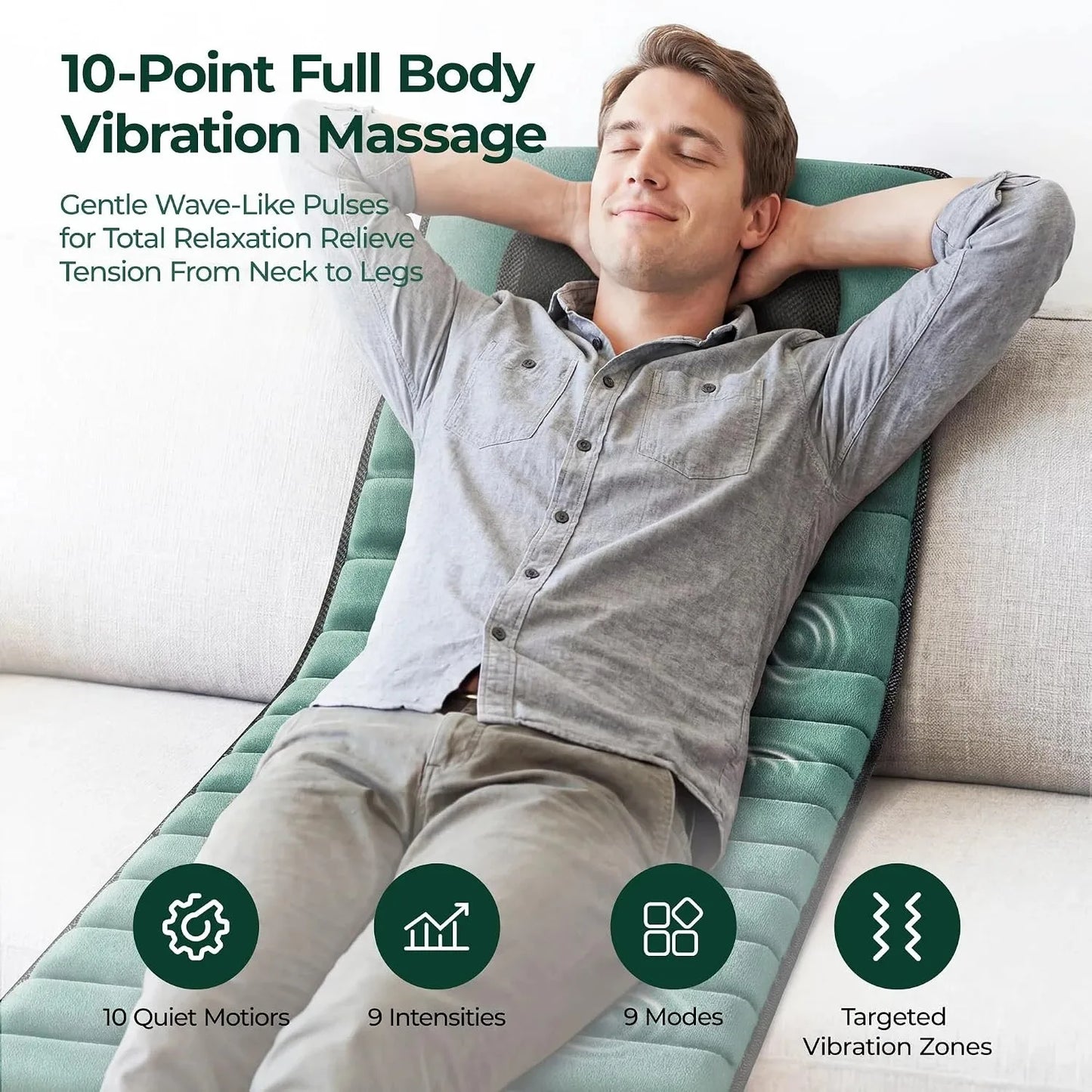 Homemassa Deep Tissue Full Body Massage Mat With Ten Motors