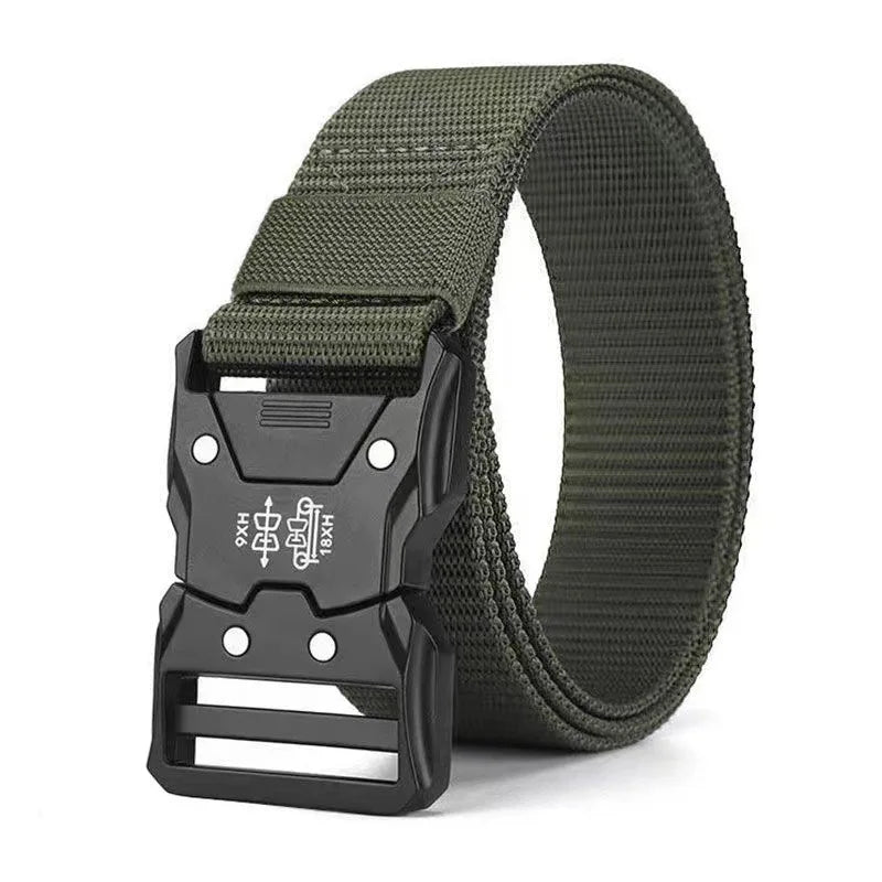 Canvas Tactical Belt Unisex Military Style for Outdoor Use