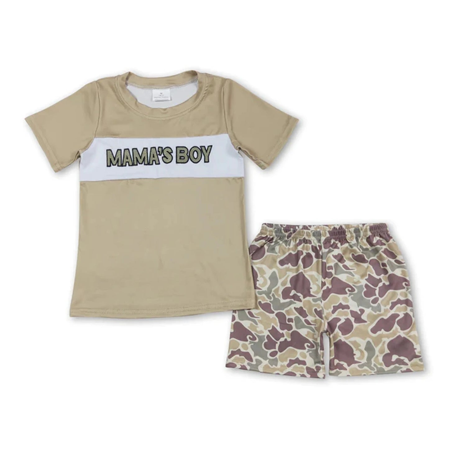 Toddler Boy Summer Set With Printed Tee And Shorts