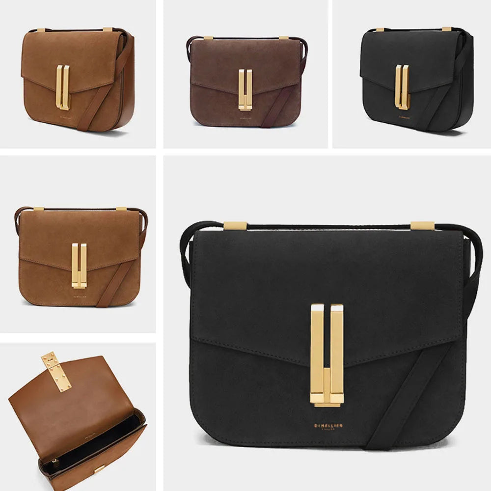 Vancouver Style Leather Crossbody Bag For Women Minimalist Flap Purse