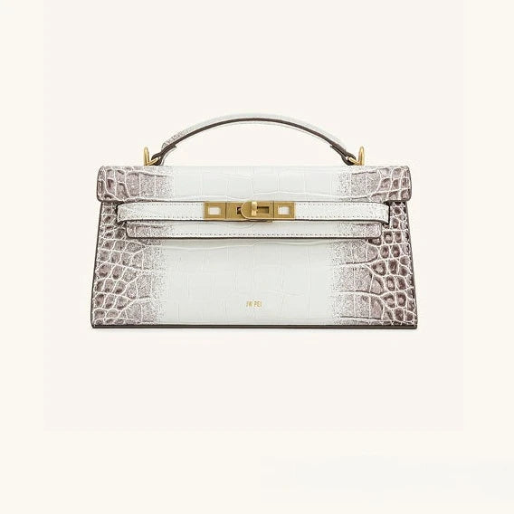 JW PEI Noor Mini Crocodile Embossed Top Handle Satchel Purse