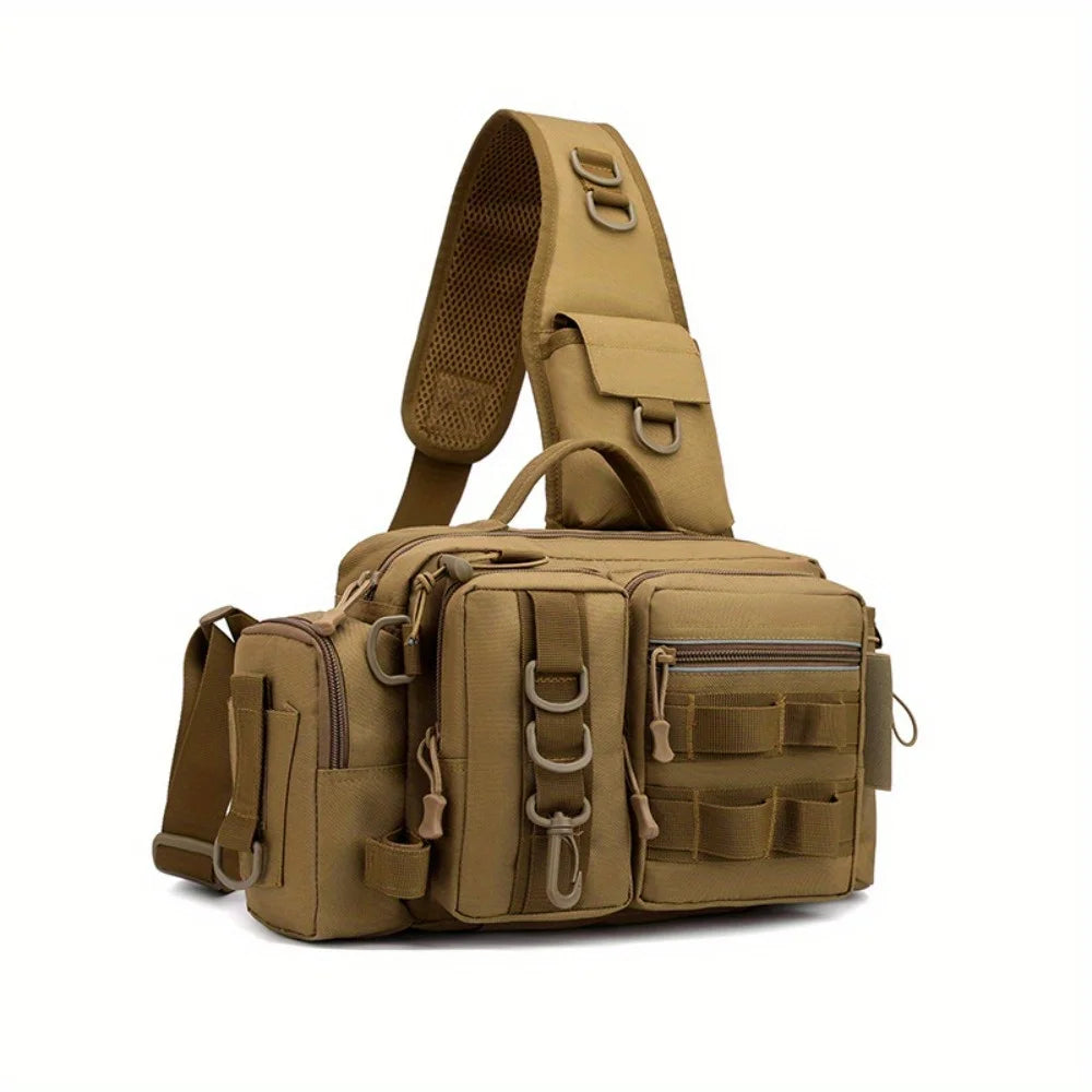 Fishing Tackle Backpack Waist Bag For Camping Hiking And More