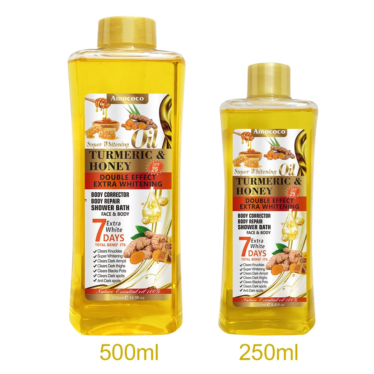 Amococo Turmeric Honey Body Oil Moisturizing Skincare Treatment