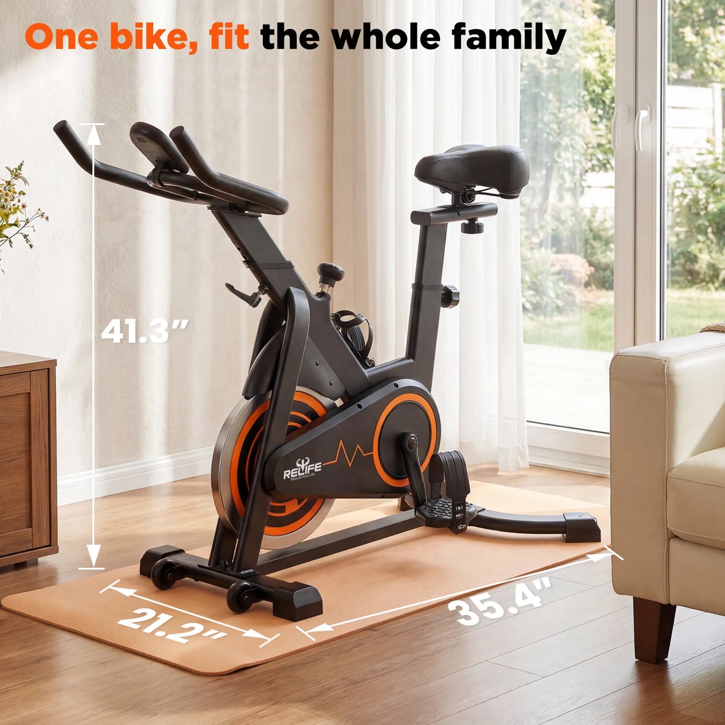 Indoor Cycling Bike Silent Belt Drive With Adjustable Resistance LCD Monitor