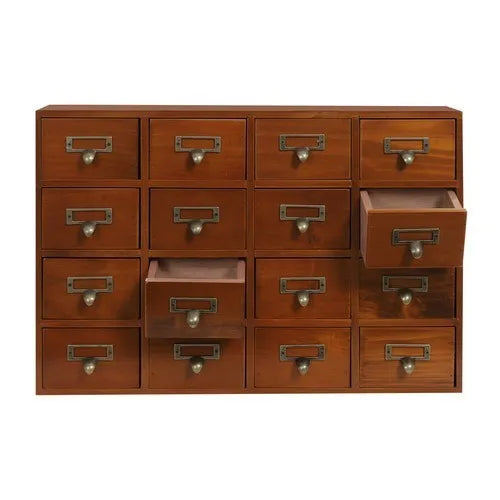 Bymaocar Pine Wood Tabletop Storage Cabinet for Home Office Craft