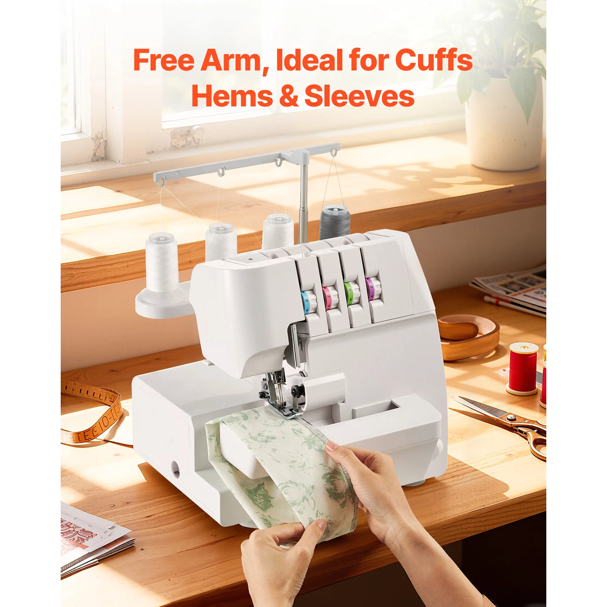 SucceBuy Serger Overlock Sewing Machine 2-3-4 Thread With Differential Feed
