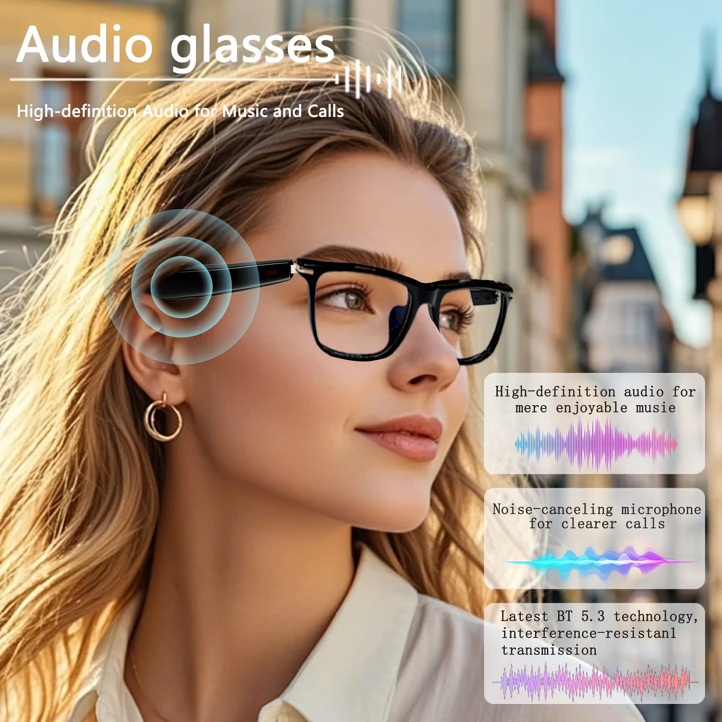 Giinova AI Translation Glasses Photochromic Lenses Real Time 160 Languages