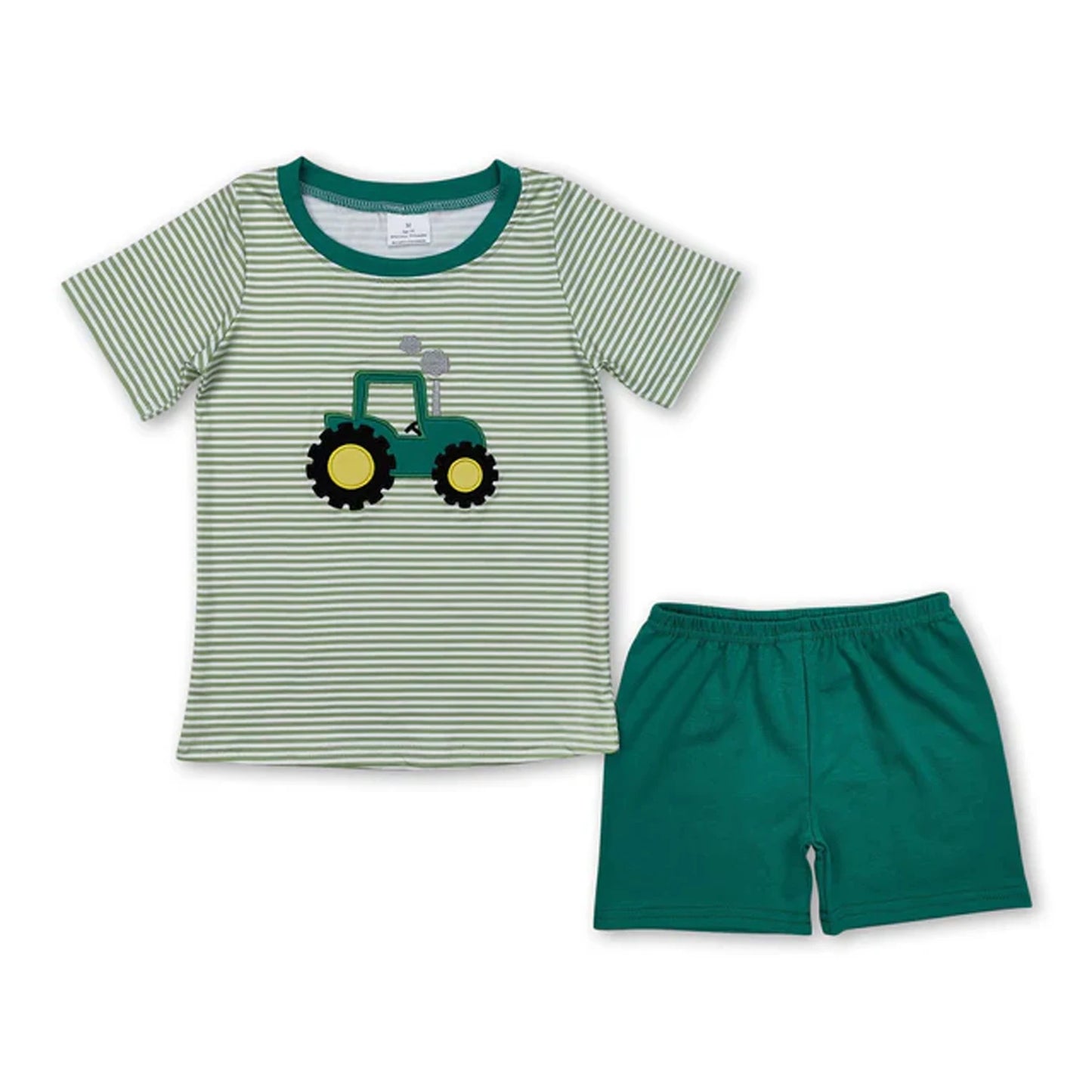 Toddler Boy Summer Set With Printed Tee And Shorts