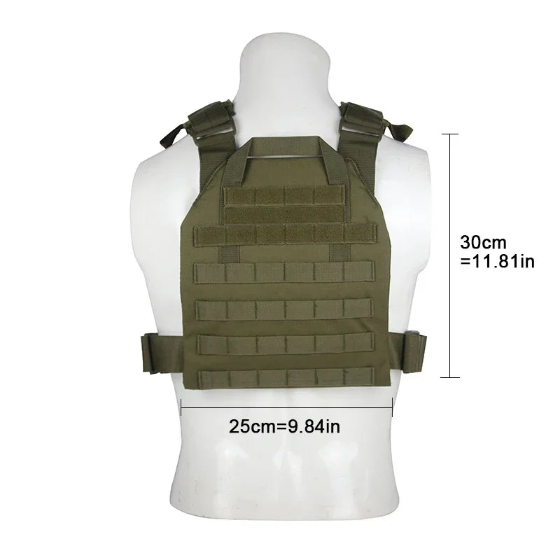 Tactical Plate Carrier Vest Molle System For Airsoft Training