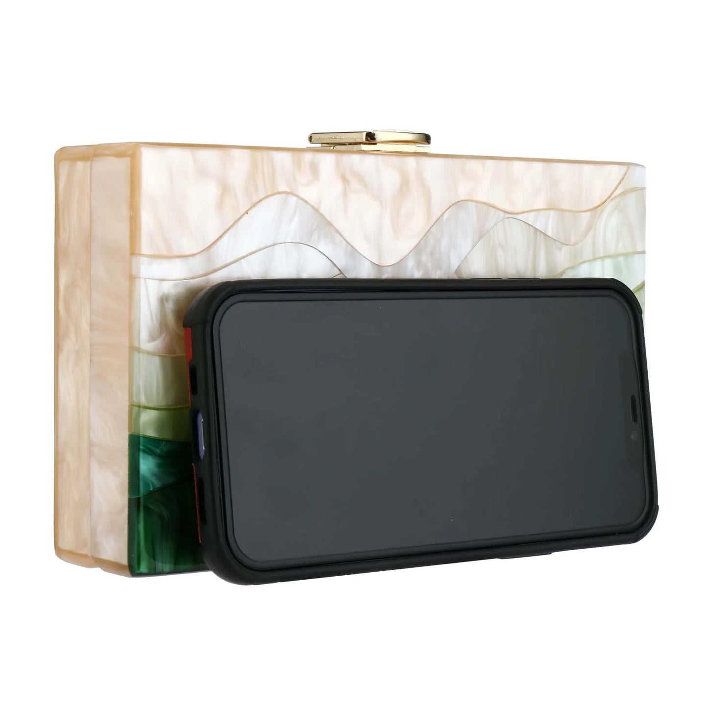 Acrylic Chain Box Clutch For Women Evening Party Purse