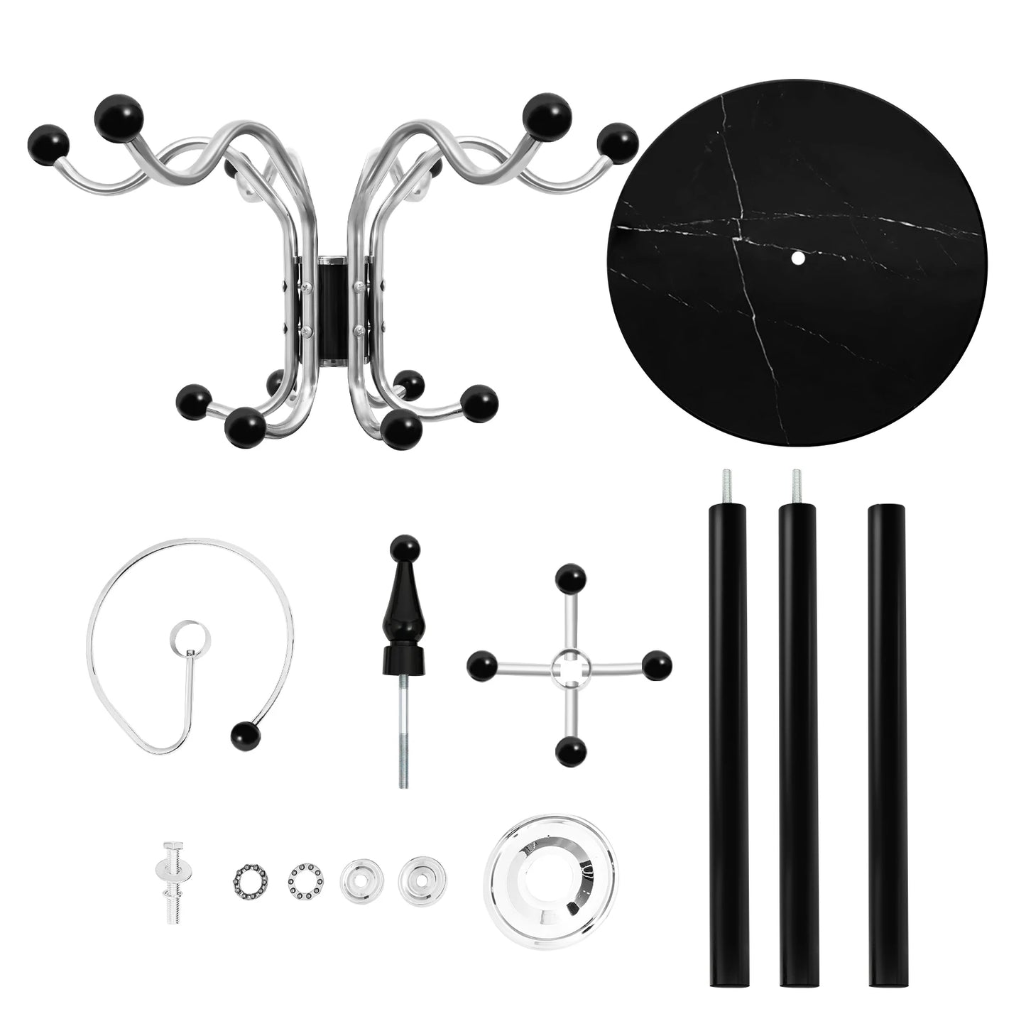 Bymaocar Free Standing Coat Tree With 16 Hooks Hat Jacket Stand