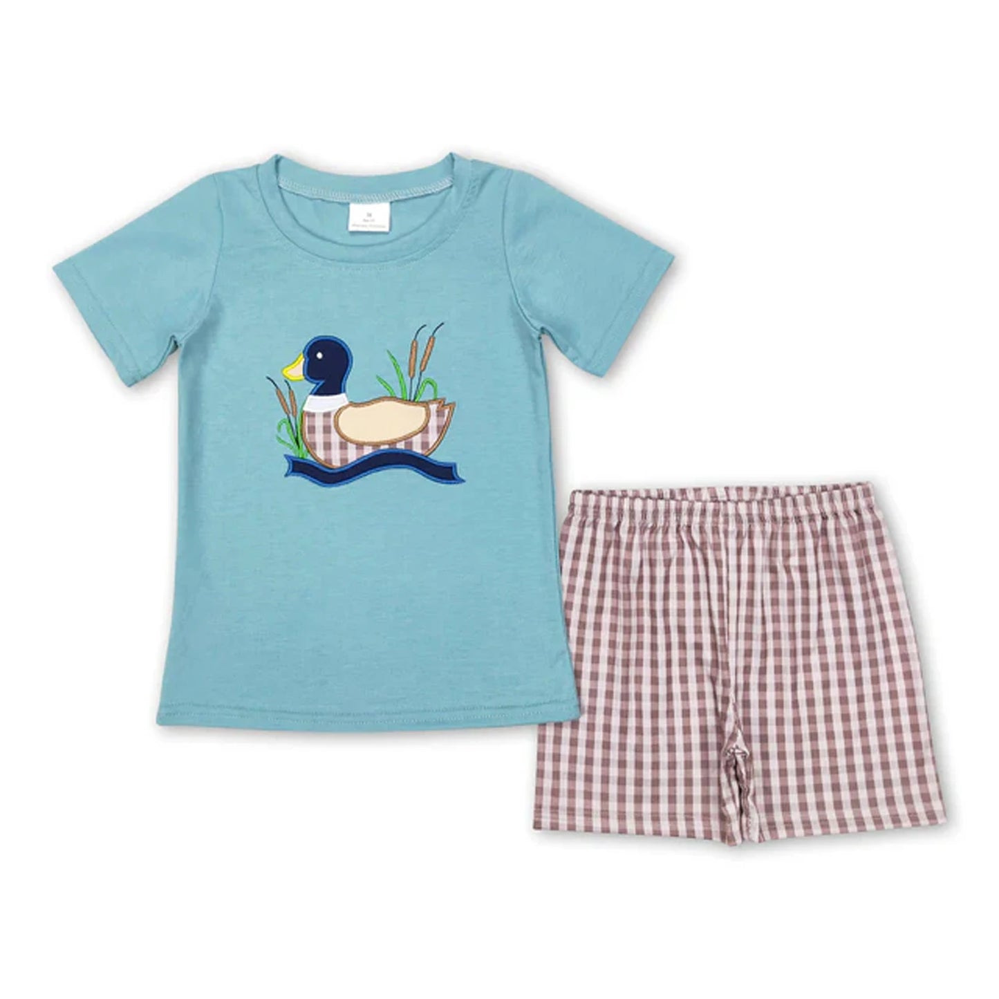 Toddler Boy Summer Set With Printed Tee And Shorts
