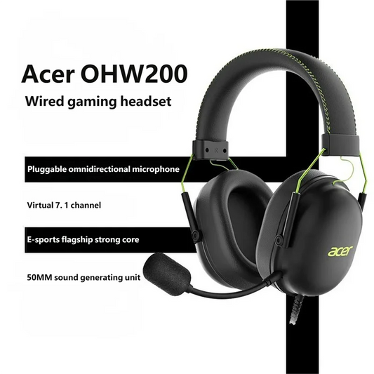 Acer OHW200 Wired Gaming Headset With Noise Cancelling Mic