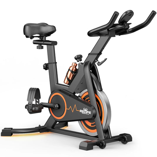 Indoor Cycling Bike Silent Belt Drive With Adjustable Resistance LCD Monitor