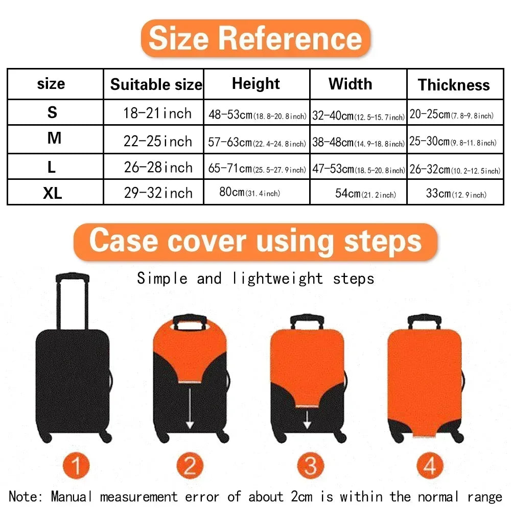 Stretch Luggage Cover Protector Elastic Fabric Fits Suitcases