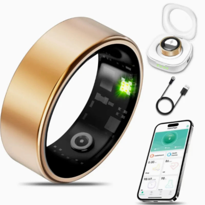 Smart Ring Health Tracker With Heart Rate And Blood Pressure