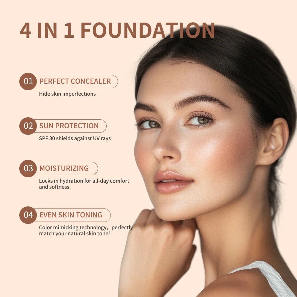 Ibcccndc 4In1 Color Changing Foundation Hydrating Full Coverage Primer